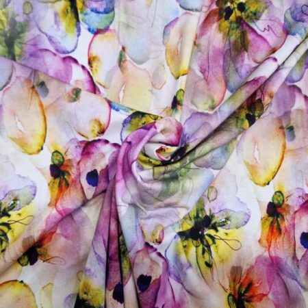 Abstract Flower Art Viscose Jersey - Image 9