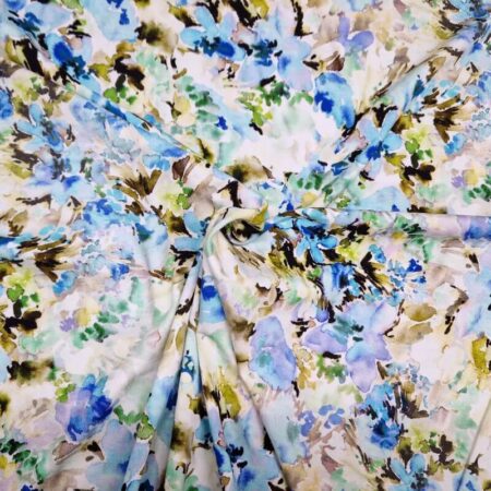Abstract Flower Art Viscose Jersey - Image 3