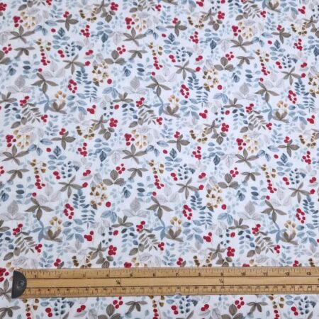 Berries and Leaves Viscose Twill - Image 2