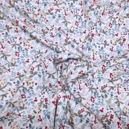 Berries and Leaves Viscose Twill - Image 3