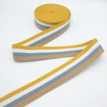 Stripe Mustard Grey 38mm Webbing
