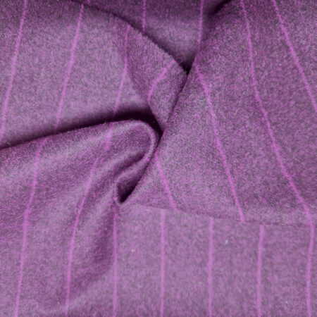 Chelsea Purple Stripe Wool Fabric - Image 3
