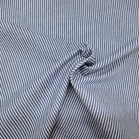 Pinstripe Cotton Denim - Image 3