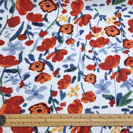 Watercolour Flowers Cotton Lawn - Image 2