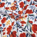 Watercolour Flowers Cotton Lawn