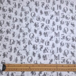 Floral Alphabet 100% Cotton