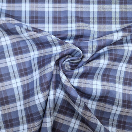 Blue Plaid 100% Cotton - Image 3