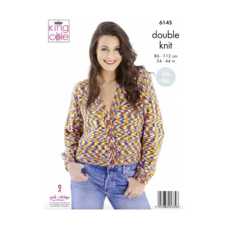 King Cole Sweater and Cardigan Pattern 6145 - Image 2
