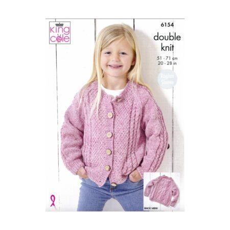King Cole Sweater and Cardigan Pattern 6154