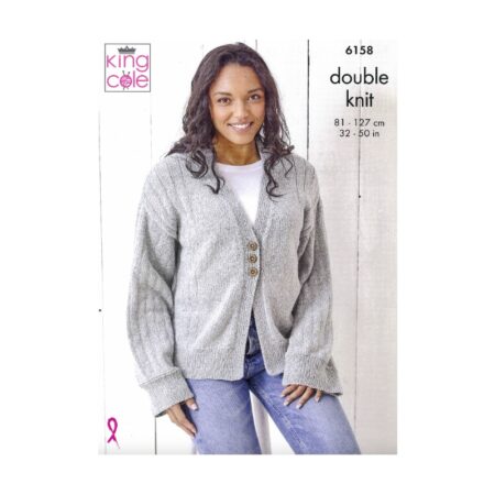 King Cole Sweater and Cardigan Pattern 6158