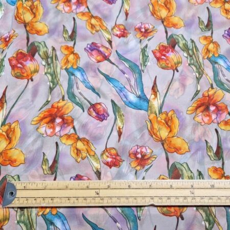 Palazzo Tulips Georgette Fabric - Image 3