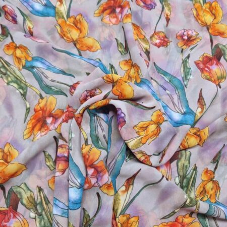 Palazzo Tulips Georgette Fabric - Image 2