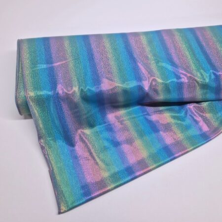 Rainbow Stripe Polyester Stretch