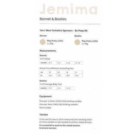 West Yorkshire Pattern Jemima & Jeremy Hats & Booties - Image 3