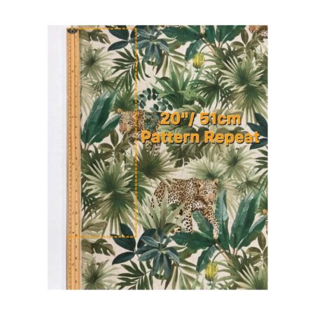 Jaguar Jungle on Natural Linen Look - Image 3