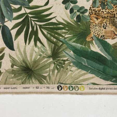 Jaguar Jungle on Natural Linen Look - Image 5