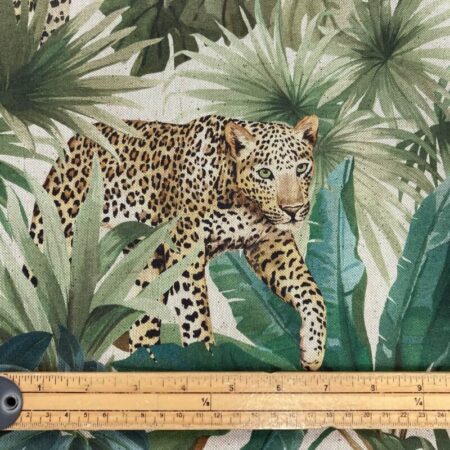 Jaguar Jungle on Natural Linen Look - Image 6