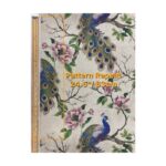 Peacock Garden on Natural Linen Look