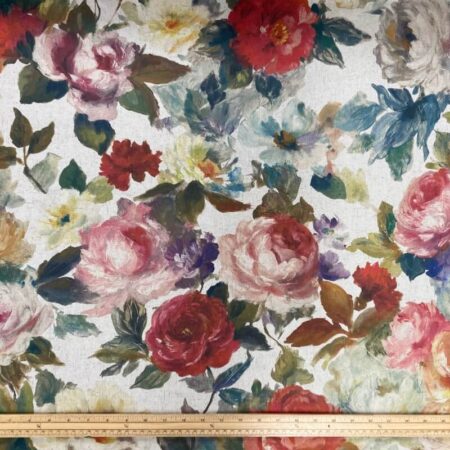 Spring Roses on Natural Linen Look - Image 8