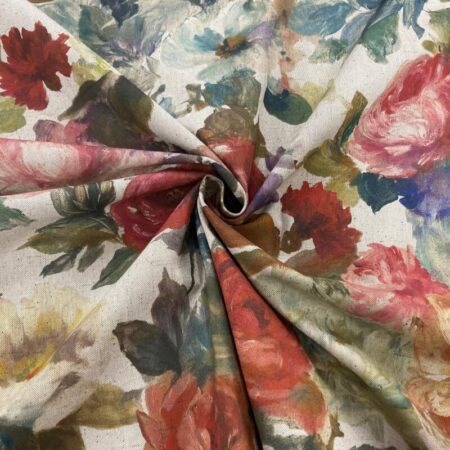 Spring Roses on Natural Linen Look - Image 6