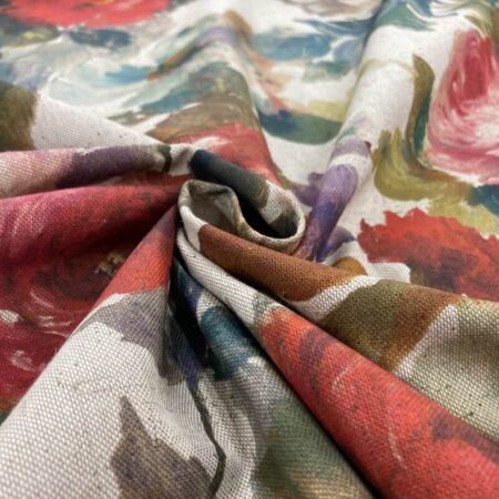 Spring Roses on Natural Linen Look - Image 5