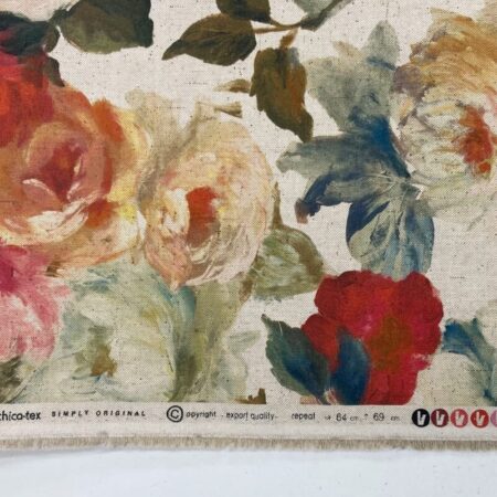Spring Roses on Natural Linen Look - Image 4