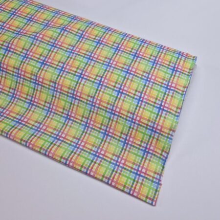 Rainbow Grid Check Cotton