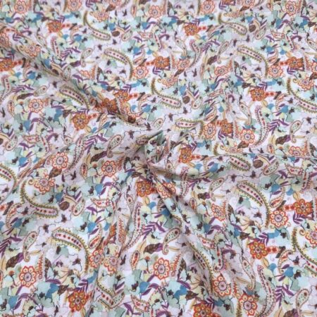 Orchid Paisley Cotton Lawn - Image 2