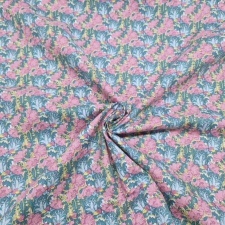 Pink Poppies Cotton Poplin - Image 2