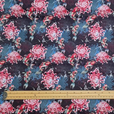 Chrysanthemum Koi Cotton Spandex - Image 4