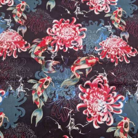 Chrysanthemum Koi Cotton Spandex - Image 3