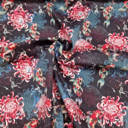 Chrysanthemum Koi Cotton Spandex - Image 2