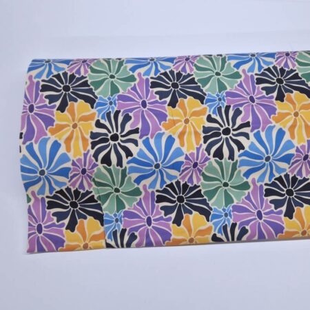 Retro Flower Heads Cotton Spandex