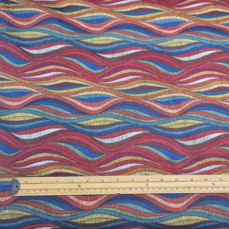 Rainbow Waves Cotton Spandex - Image 3