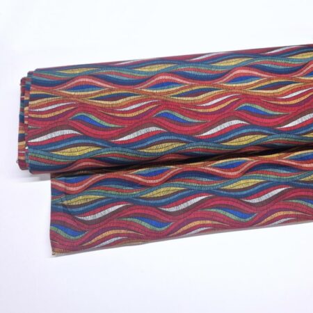 Rainbow Waves Cotton Spandex