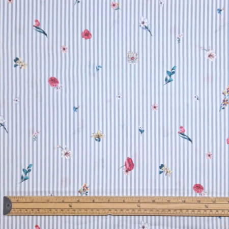 Pinstripe Blooms Cotton - Image 4