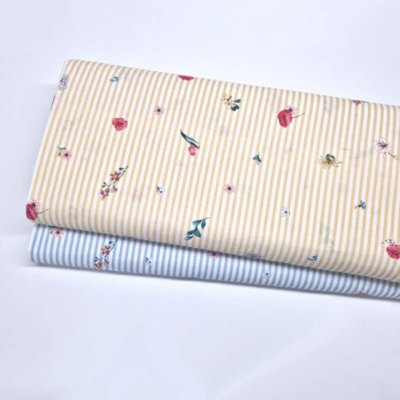 Pinstripe Blooms Cotton