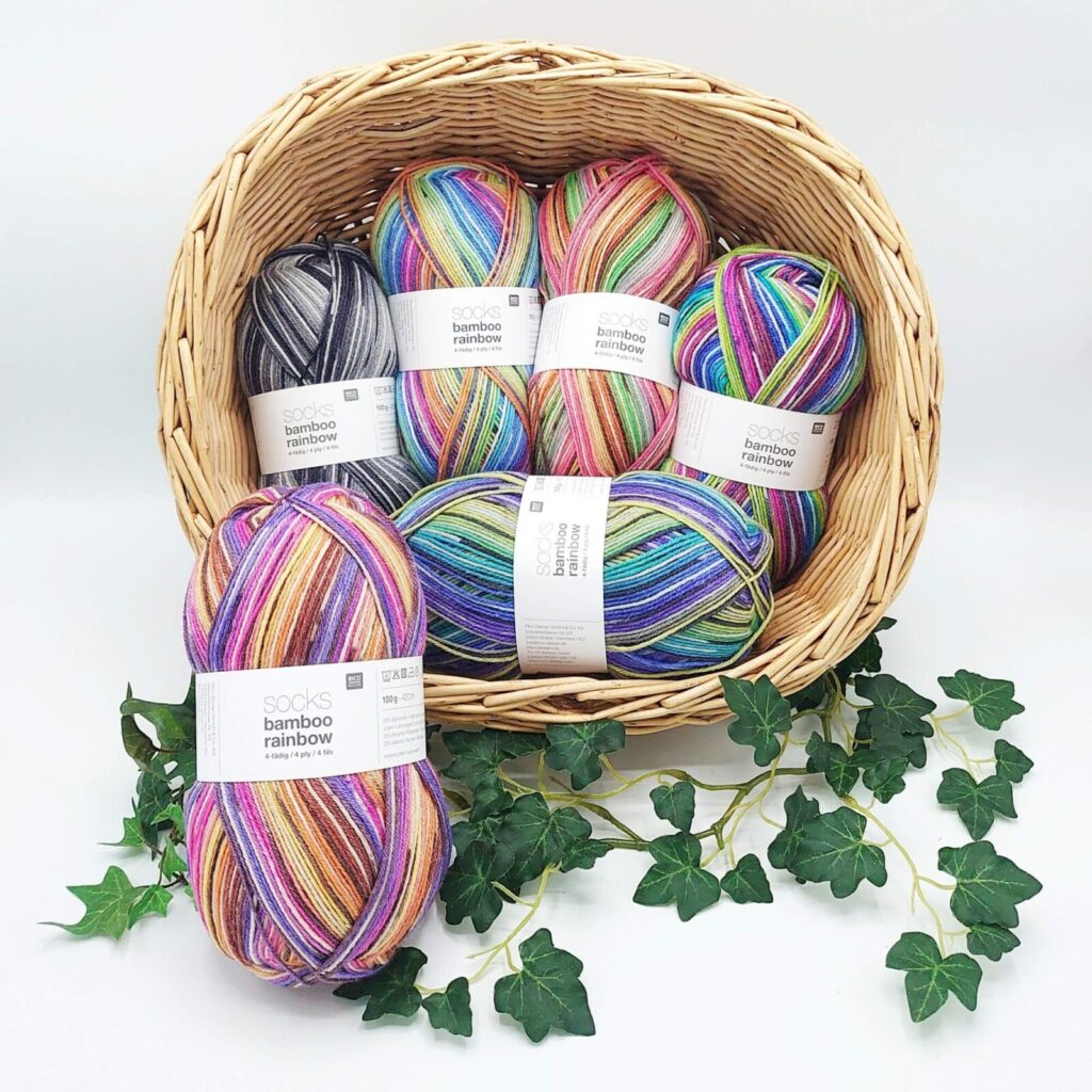 Image of Socks Bamboo Rainbow 4 Ply 100g