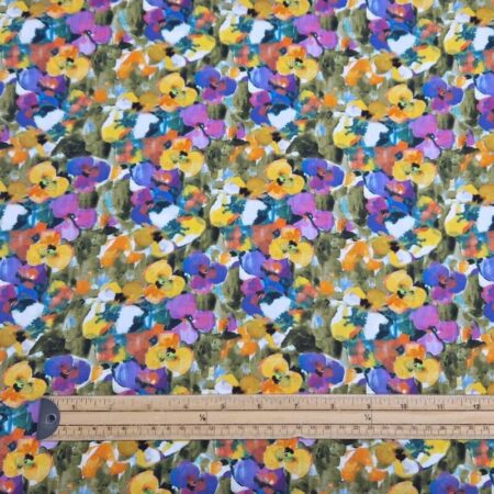 Paint-brushed Floral Viscose - Image 2
