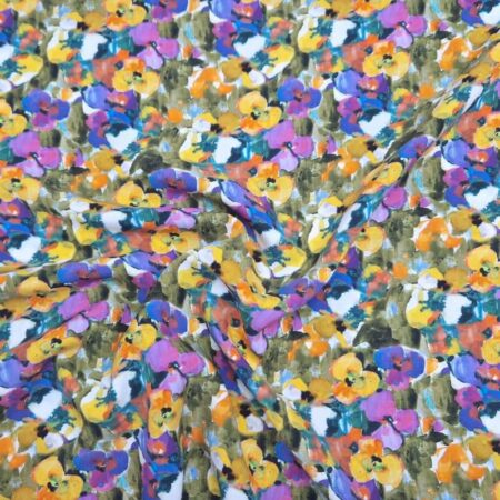 Paint-brushed Floral Viscose - Image 3