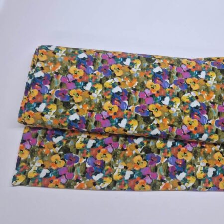 Paint-brushed Floral Viscose