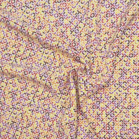Orange Trellis Viscose - Image 2
