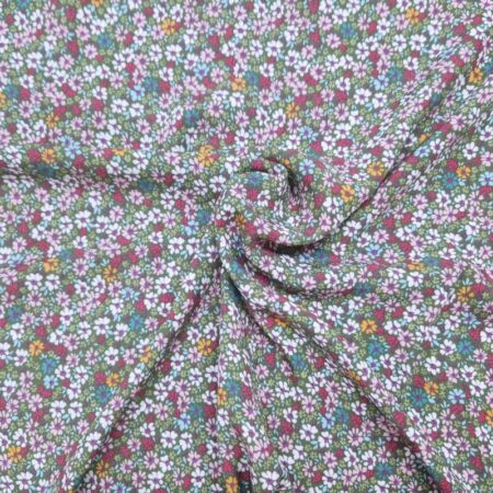 Blooms on Olive Viscose - Image 2