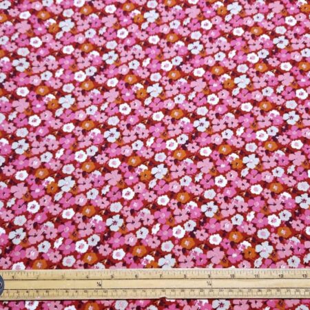 Blooms on Red Viscose - Image 3