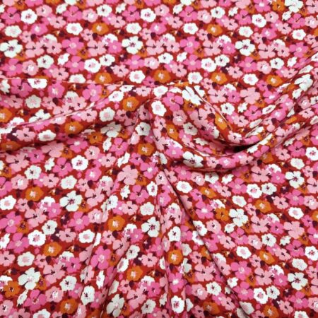 Blooms on Red Viscose - Image 2