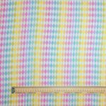 Rainbow Harlequin on White Double Gauze