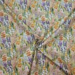 Whimsical Floral Embroidery Effect Cotton