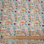 Whimsical Floral Embroidery Effect Cotton