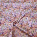 Whimsical Floral Embroidery Effect Cotton