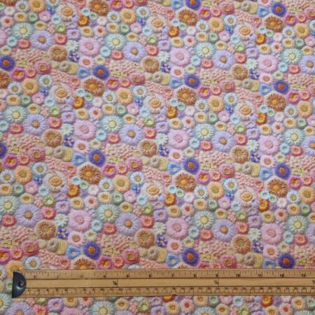 Whimsical Floral Embroidery Effect Cotton - Image 27